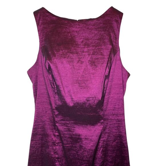 Jessica McClintock Vintage Taffeta Ruffle Hem Sleeveless Mini Shift Dress - Picture 2 of 5